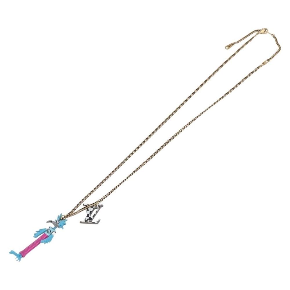 Louis Vuitton LV Animals Necklace Metal Gold Tone Mp2928